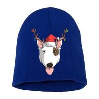 Bull Terrier Dog Santa Claus Hat Christmas Xmas Reindeer Meaningful Gift Short Acrylic Beanie