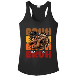 Bruh Turkey Dabbing Thanksgiving Ladies PosiCharge Competitor Racerback Tank