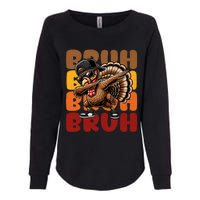 Bruh Turkey Dabbing Thanksgiving Womens California Wash Sweatshirt