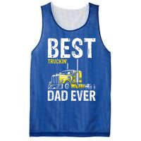 Best Truckin' Dad Ever Truck Driver Father Gift Mesh Reversible Basketball Jersey Tank