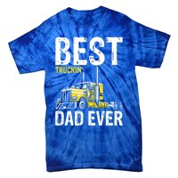 Best Truckin' Dad Ever Truck Driver Father Gift Tie-Dye T-Shirt