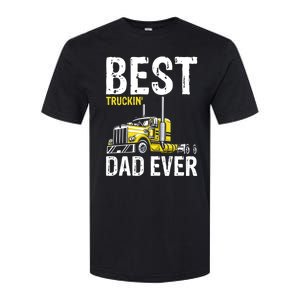 Best Truckin' Dad Ever Truck Driver Father Gift Softstyle CVC T-Shirt