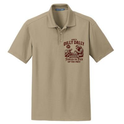 Born To Dilly Dally Forced To Pick Up The Pace Sloth Snail Dry Zone Grid Polo