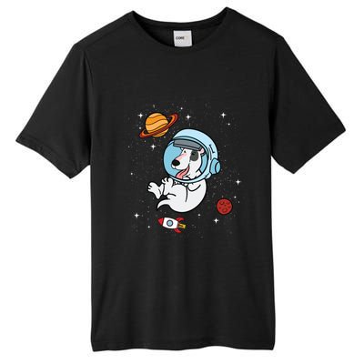 Bull Terrier Dog Astronaut Space Universe Galaxy Gift Tall Fusion ChromaSoft Performance T-Shirt