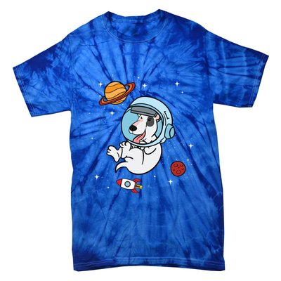 Bull Terrier Dog Astronaut Space Universe Galaxy Gift Tie-Dye T-Shirt