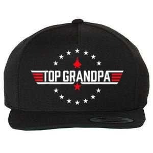 Top Grandpa Shirt Father's Day Birthday Wool Snapback Cap