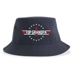 Top Grandpa Shirt Father's Day Birthday Sustainable Bucket Hat