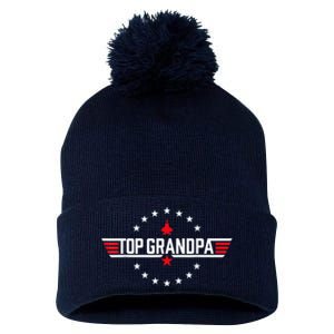 Top Grandpa Shirt Father's Day Birthday Pom Pom 12in Knit Beanie