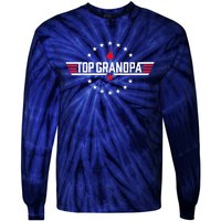 Top Grandpa Shirt Father's Day Birthday Tie-Dye Long Sleeve Shirt