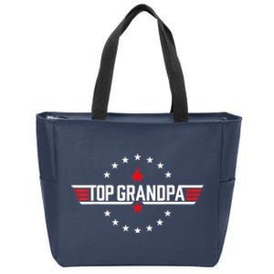 Top Grandpa Shirt Father's Day Birthday Zip Tote Bag