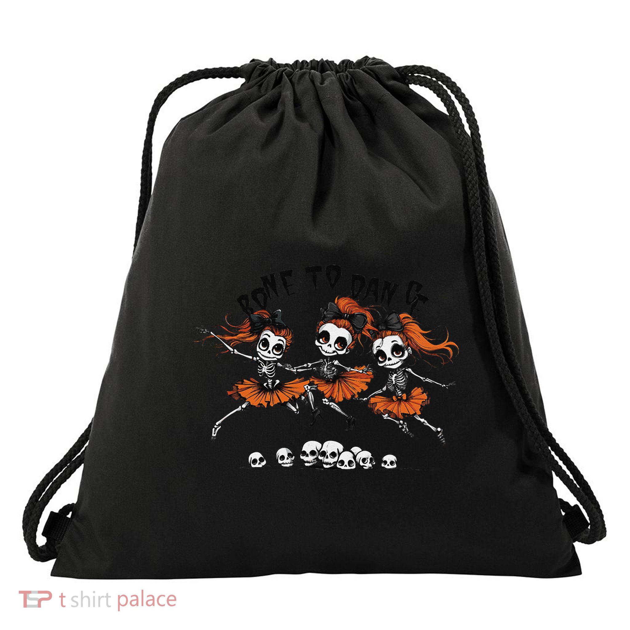 Bone To Dance Halloween Dancing Skeletons Dance Troop Drawstring Bag