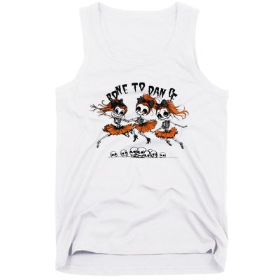 Bone To Dance Halloween Dancing Skeletons Dance Troop Tank Top