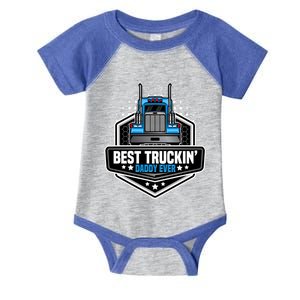 Best Truck Driver Dad Trucker Funny Gift For Dads Semi Truck Rig Gift Infant Baby Jersey Bodysuit