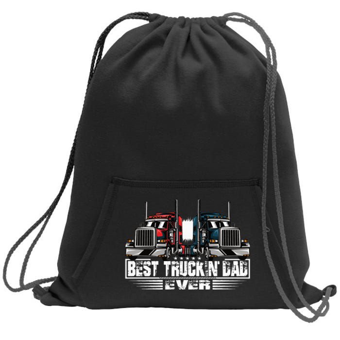 Best Truckin' Dad Ever Truck Driver  Sweatshirt Cinch Pack Bag