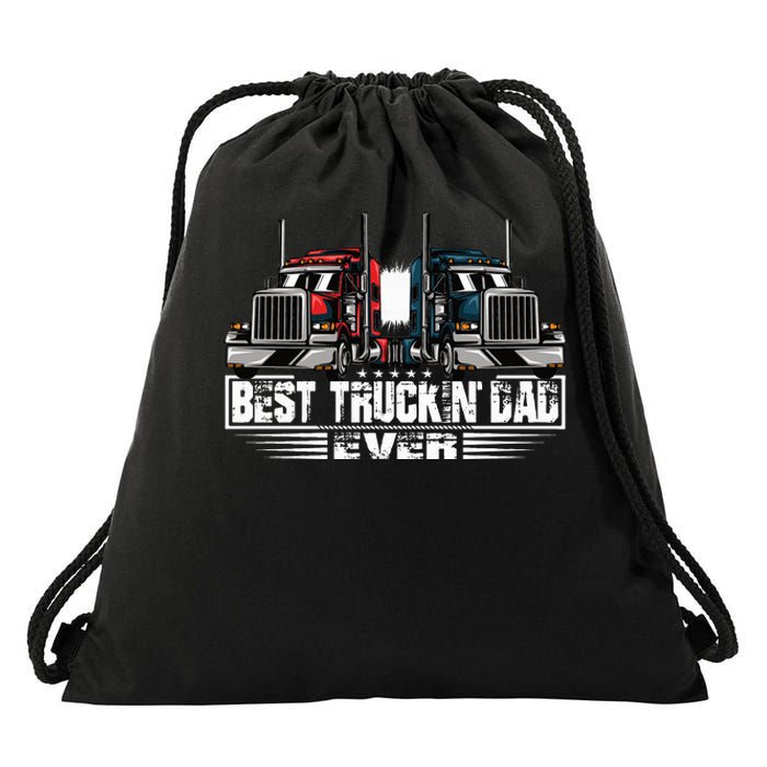 Best Truckin' Dad Ever Truck Driver  Drawstring Bag