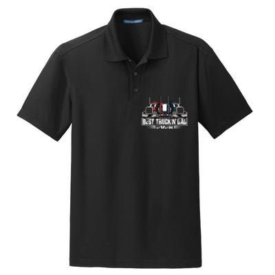 Best Truckin' Dad Ever Truck Driver  Dry Zone Grid Polo