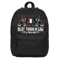 Best Truckin' Dad Ever Truck Driver  16 in Basic Backpack