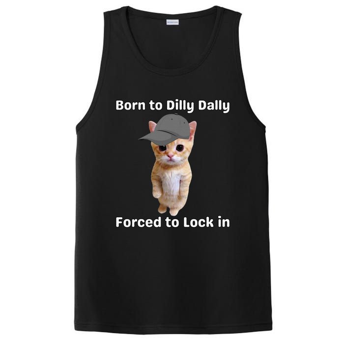 Born To Dilly Dally Forced To Lock In Cat PosiCharge Competitor Tank