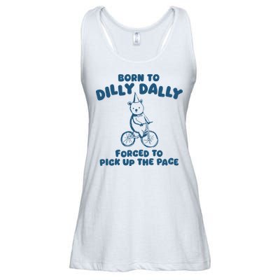 Born To Dilly Dally Ladies Essential Flowy Tank