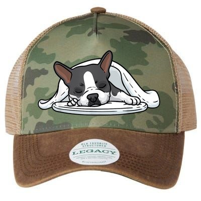 Boston Terrier Dog Sleeping Legacy Tie Dye Trucker Hat