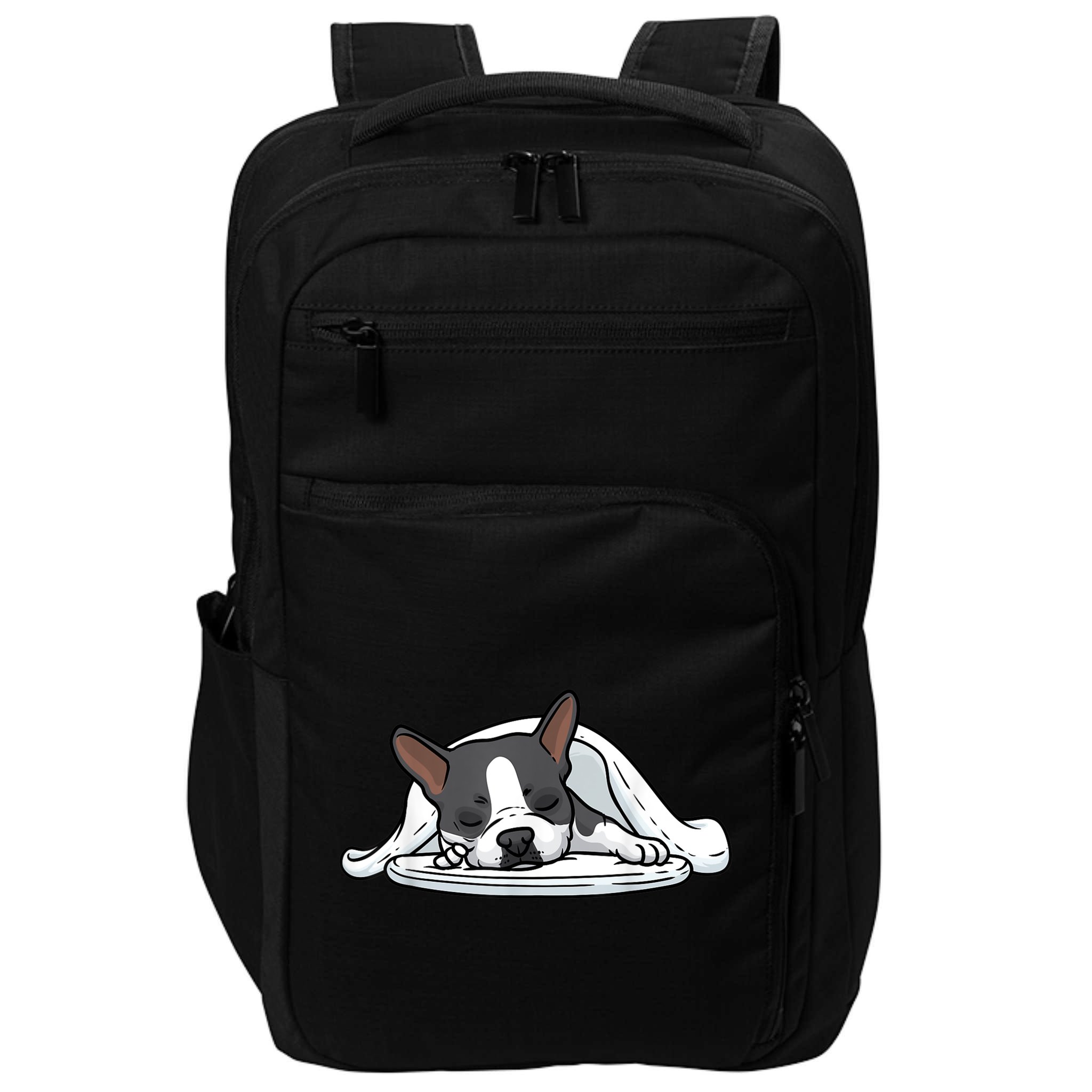 Boston Terrier Dog Sleeping Impact Tech Backpack