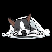 Boston Terrier Dog Sleeping Impact Tech Backpack