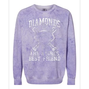 Baseball Tee Diamonds Are A Best Friend Baseball Colorblast Crewneck Sweatshirt