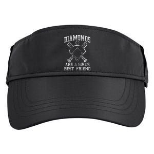 Baseball Tee Diamonds Are A Best Friend Baseball Adult Drive Performance Visor