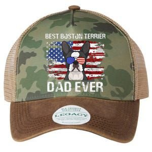 Boston Terrier Dad American Flag 4th Of July Dog Fathers Day Legacy Tie Dye Trucker Hat