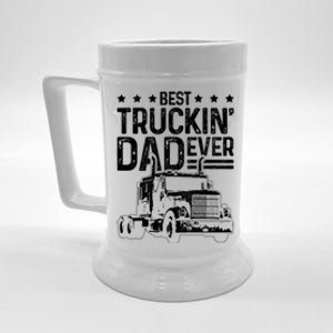 Best Truckin' Dad Ever Funny Truck Driver Father's Day Gift Great Gift Beer Stein