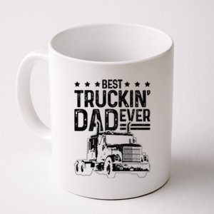 Best Truckin' Dad Ever Funny Truck Driver Father's Day Gift Great Gift Coffee Mug