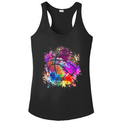 Basketball Team Dunking Fan Wo Teens Ladies PosiCharge Competitor Racerback Tank