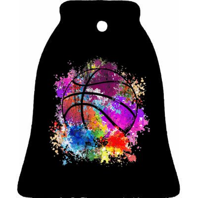 Basketball Team Dunking Fan Wo Teens Ceramic Bell Ornament