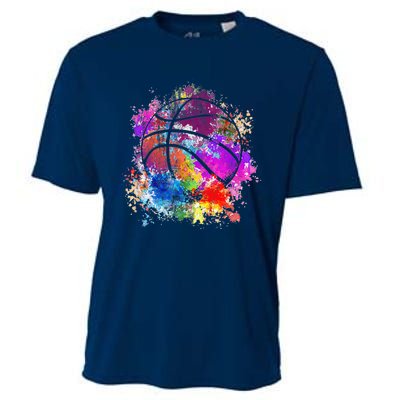 Basketball Team Dunking Fan Wo Teens Cooling Performance Crew T-Shirt