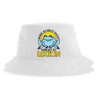 Born To Dilly Dally Forced To Lock In Frog Sustainable Bucket Hat