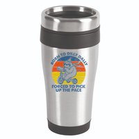 Born To Dilly Dally Forced To Pick Up The Pace Cute Sloth 16oz Travel Tumbler