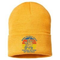 Born To Dilly Dally Forced To Pick Up The Pace Cute Sloth Sustainable Knit Beanie