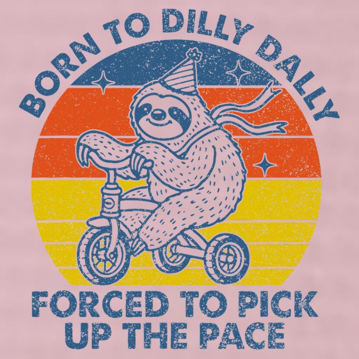 Born To Dilly Dally Forced To Pick Up The Pace Cute Sloth 25L Jumbo Tote