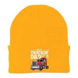 Best Truckin Dad Ever Big Rig Trucker Fathers Day Gift Knit Cap Winter Beanie