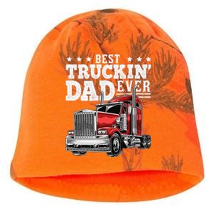 Best Truckin Dad Ever Big Rig Trucker Fathers Day Gift Kati - Camo Knit Beanie