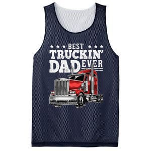 Best Truckin Dad Ever Big Rig Trucker Fathers Day Gift Mesh Reversible Basketball Jersey Tank