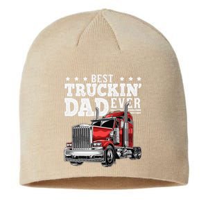 Best Truckin Dad Ever Big Rig Trucker Fathers Day Gift Sustainable Beanie