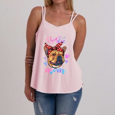 Boston Terrier Dog Lover Funny Cute Mom Mama Mother Meaningful Gift Women's Strappy Tank