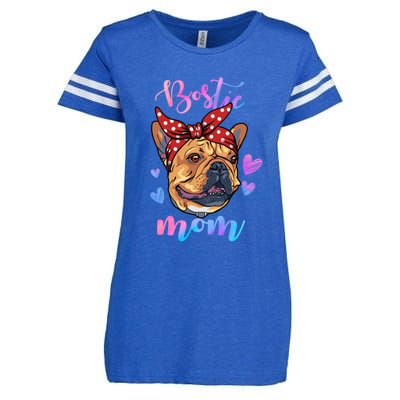 Boston Terrier Dog Lover Funny Cute Mom Mama Mother Meaningful Gift Enza Ladies Jersey Football T-Shirt