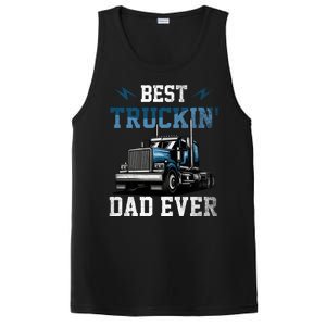 Best Truckin Dad Ever American Flag Father's Day PosiCharge Competitor Tank