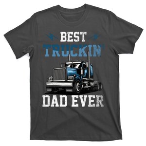 Best Truckin Dad Ever American Flag Father's Day T-Shirt