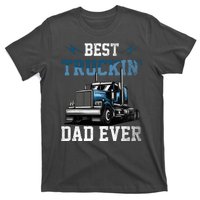 Best Truckin Dad Ever American Flag Father's Day T-Shirt