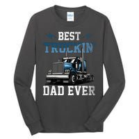 Best Truckin Dad Ever American Flag Father's Day Tall Long Sleeve T-Shirt