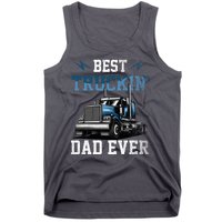 Best Truckin Dad Ever American Flag Father's Day Tank Top