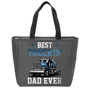 Best Truckin Dad Ever American Flag Father's Day Zip Tote Bag